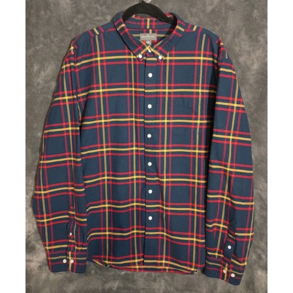 L.L. Bean Other - LL Bean Signature Oxford Plaid Mens Shirt XXL Slim Fit Casual Work‎ wear